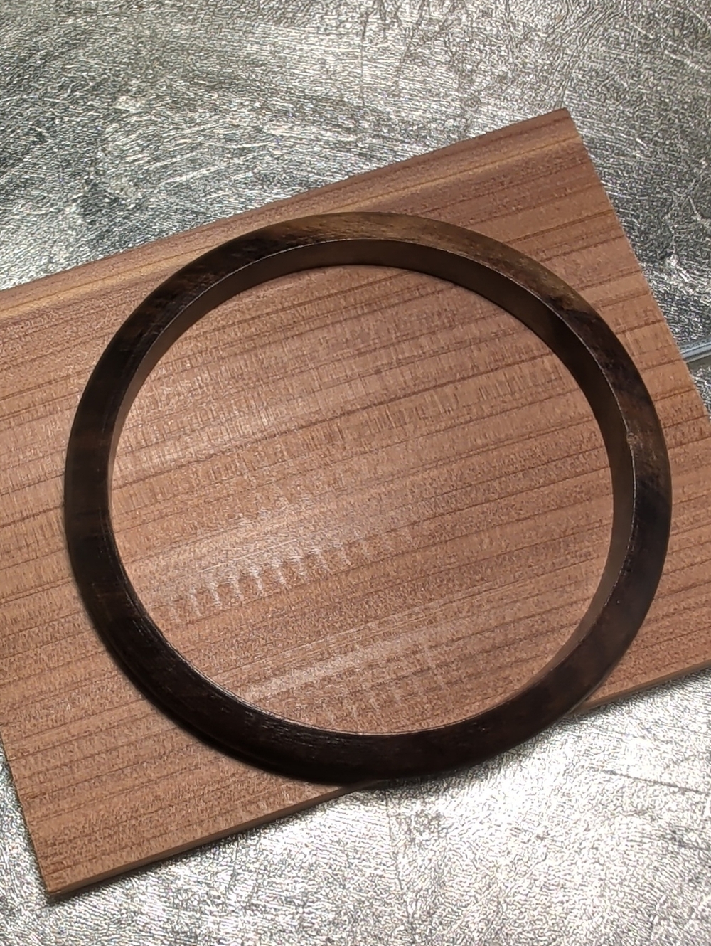 Wooden Bangle Bracelet Dark Brown 2.5" Timeless Classic Versatile All Styles